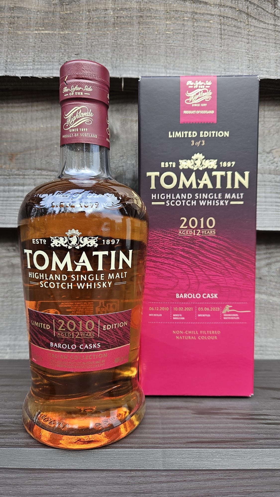 Tomatin The Italian Collection 2010 Aged 12 Years Barolo Cask 70cl 46%