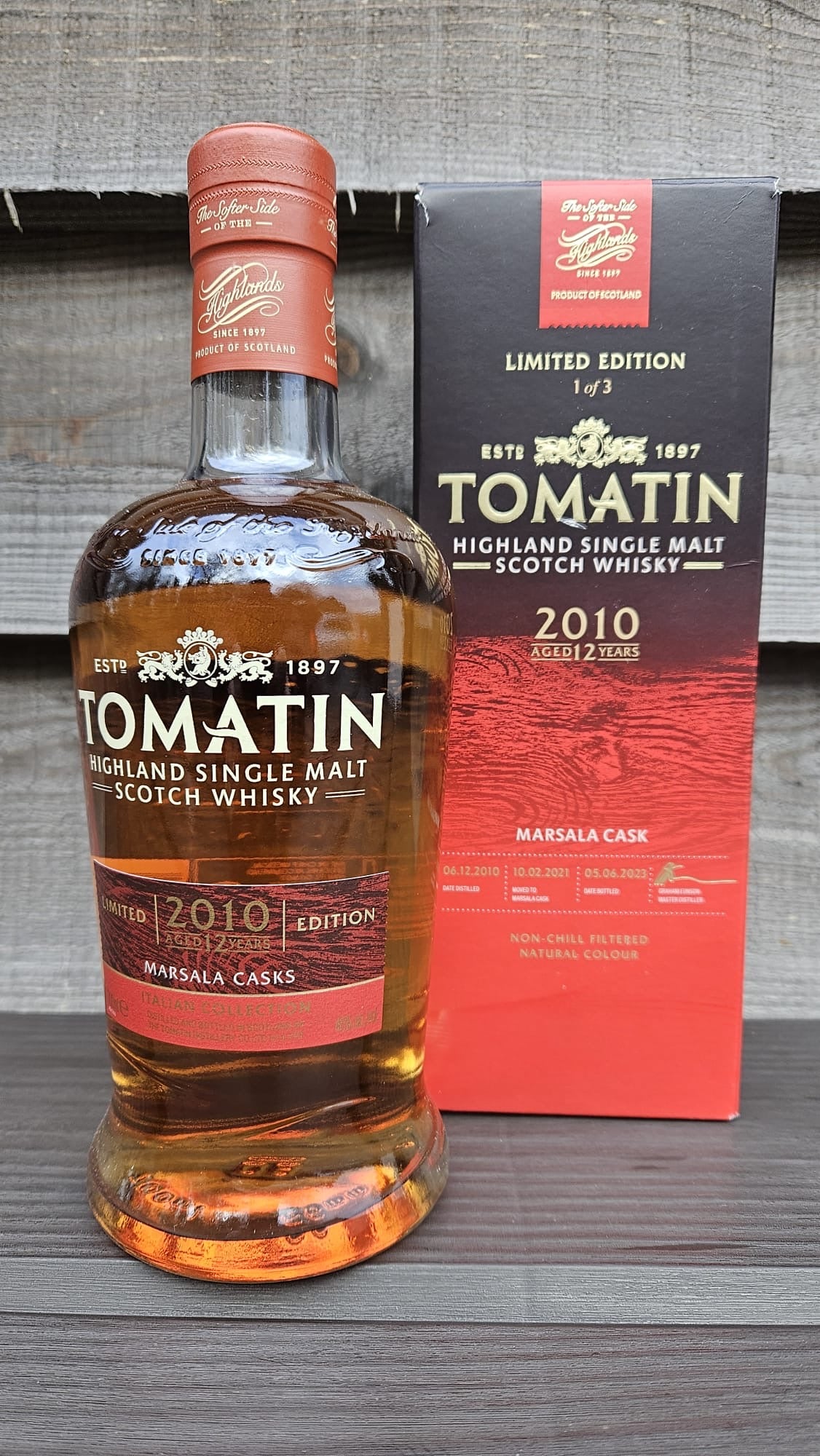 Tomatin The Italian Collection 2010 Aged 12 Years Marsala Cask 70cl 46%