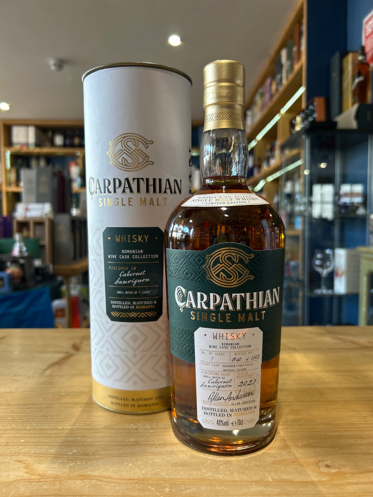 Carpathian Romanian Single Malt Whisky Cabernet Sauvignon Cask 70cl 40%