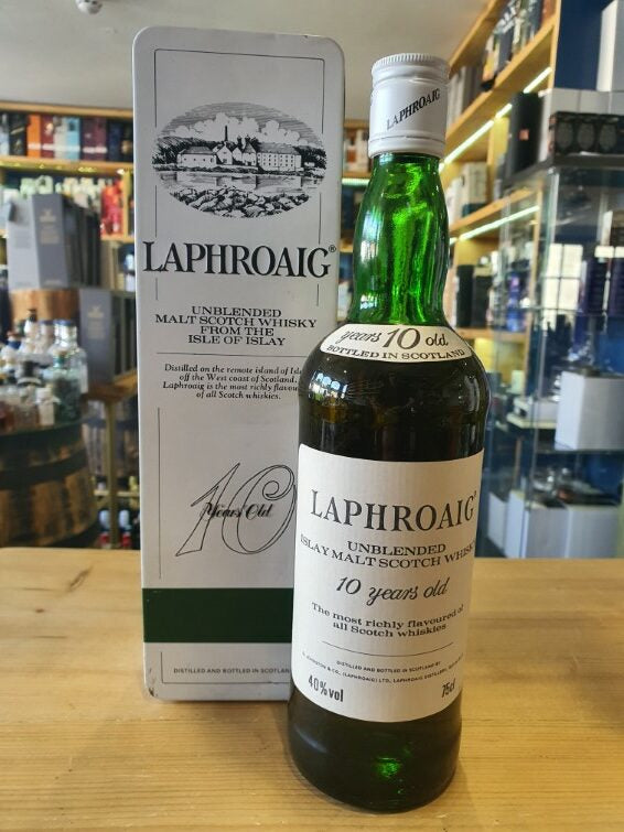 Private collection 1980's Laphroaig 10 year old in presentation tin