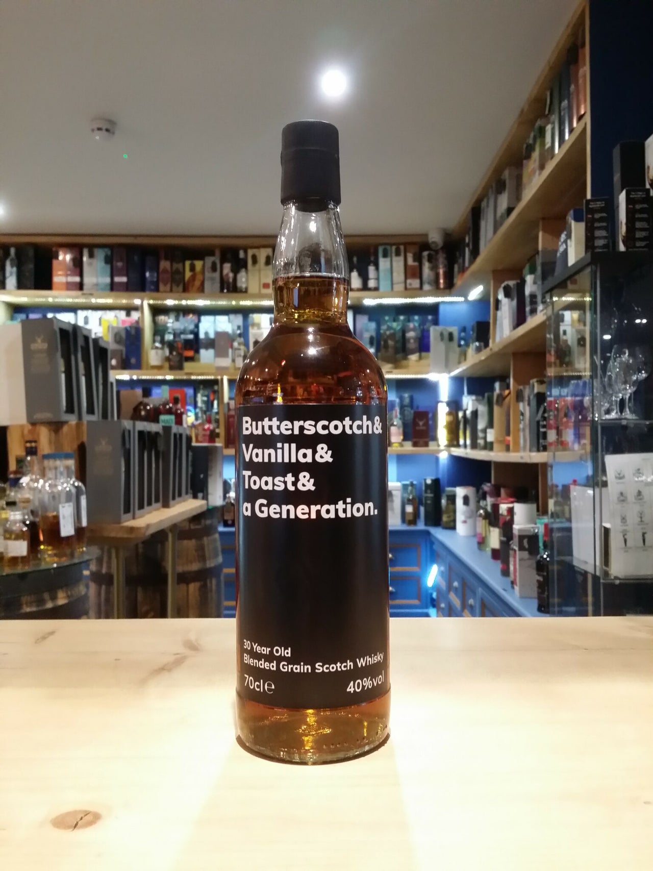 Butterscotch & Vanilla & Toast & a Generation 30 YO Blended Grain 70cl 40%