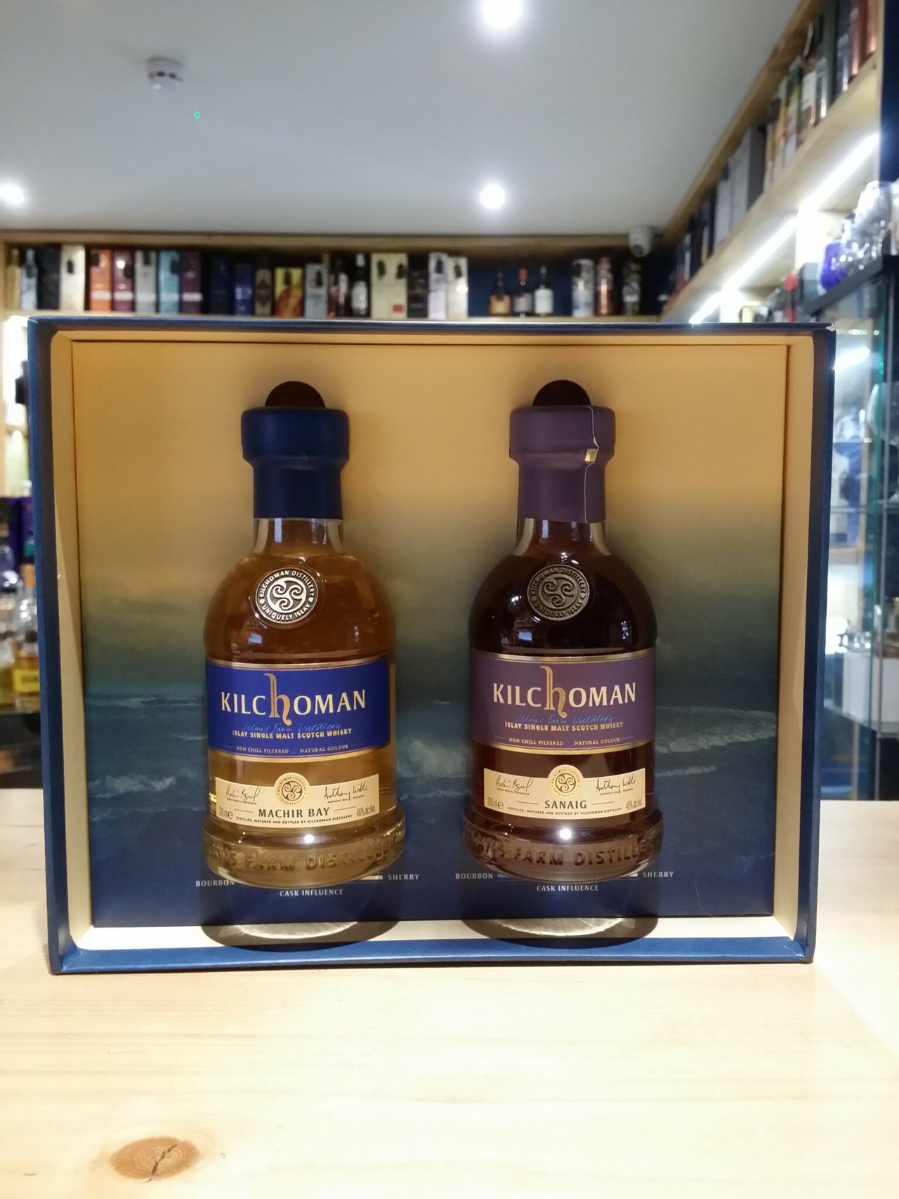 Kilchoman Machir bay & Sanaig 200ml gift set