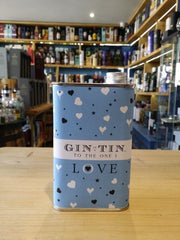 Gin in a Tin - 'To the one I love' (blue heart label) No.13 Ginger, Angelica Root & Lemon Peel 50cl 40%