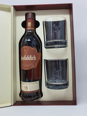 Glenfiddich 15 Year Old Solera Reserve with 2 Glasses 70cl 40%