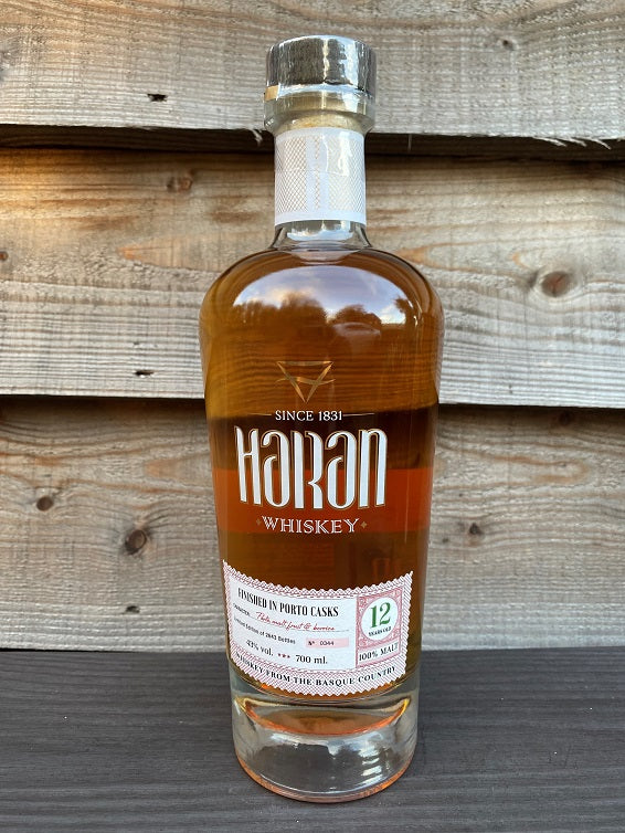 Haran Aged 12 Years Porto Casks Spanish Whiskey 70cl 43%