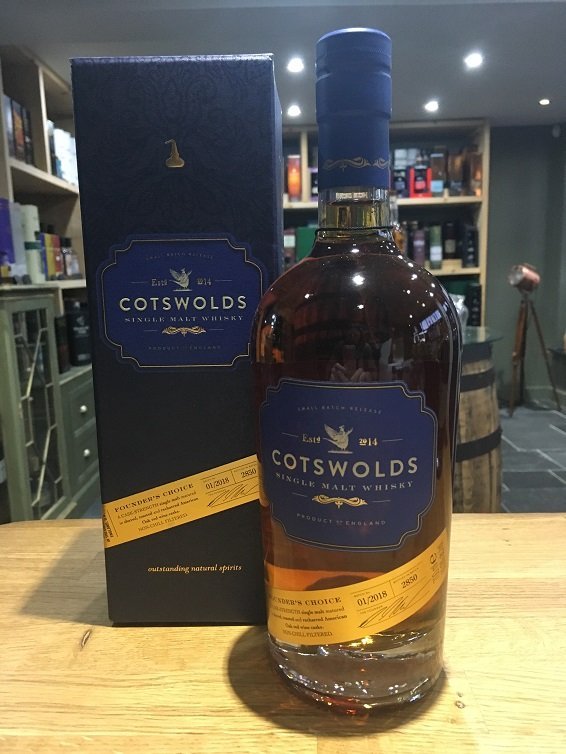 Cotswolds Single Malt Whisky Founders Choice Cask Strength 70cl 60.9% Batch 1