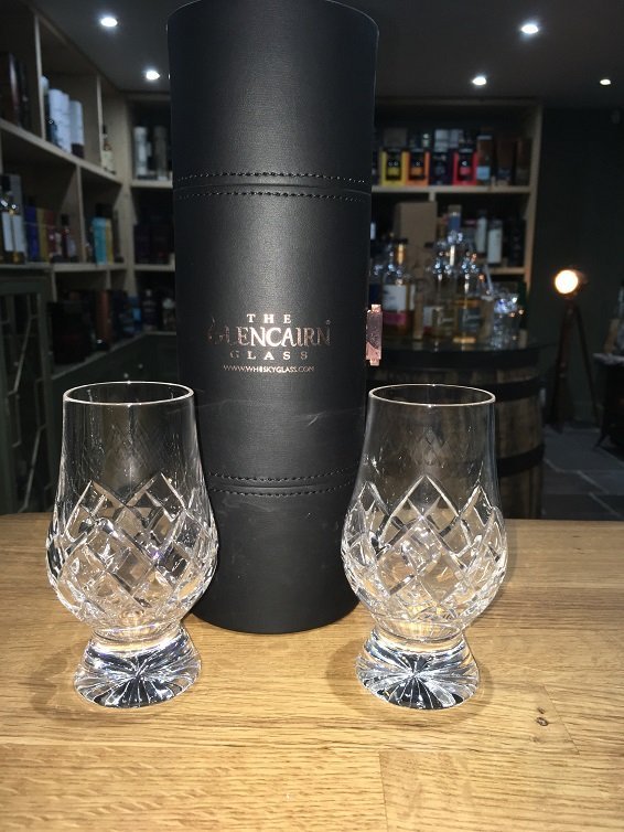 Glencairn Cut Crystal whisky glass set of 2 (travel case)